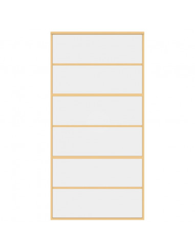 Porta Scorrevole Oro 102,5x205 Vetro Trasparente ESG Alluminio