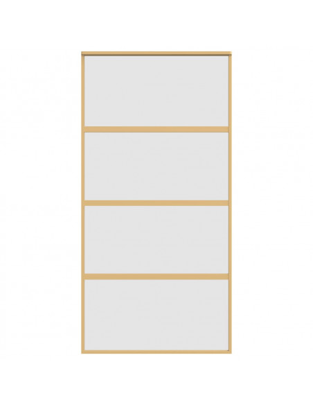 Porta Scorrevole Oro 102,5x205 Vetro Smerigliato ESG Alluminio