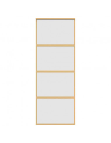 Porta Scorrevole Dorata 76x205 Vetro Smerigliato ESG Alluminio