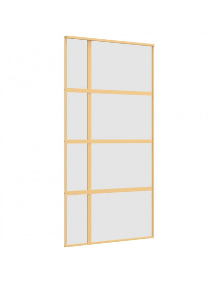 Porta Scorrevole Oro 102,5x205 Vetro Smerigliato ESG Alluminio