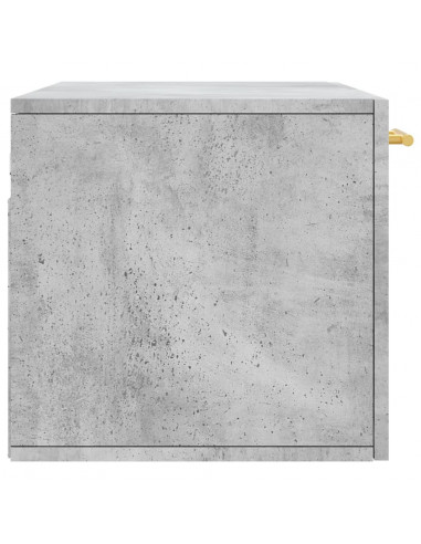 Mobile a Parete Grigio Cemento 80x36,5x35 cm Legno Multistrato