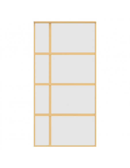 Porta Scorrevole Oro 102,5x205 Vetro Smerigliato ESG Alluminio