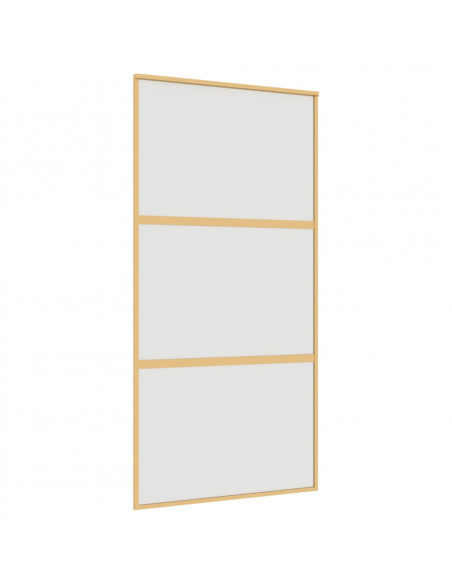 Porta Scorrevole Oro 102,5x205 Vetro Smerigliato ESG Alluminio