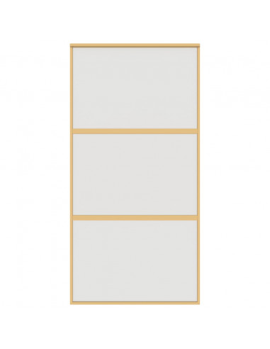 Porta Scorrevole Oro 102,5x205 Vetro Smerigliato ESG Alluminio