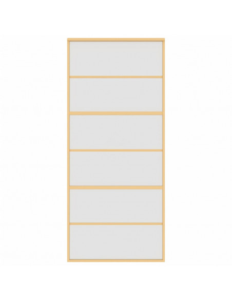 Porta Scorrevole Dorata 90x205 Vetro Smerigliato ESG Alluminio