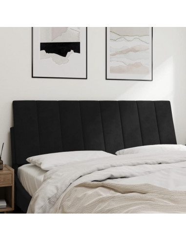 Cuscino Testiera Nero 120 cm in Velluto