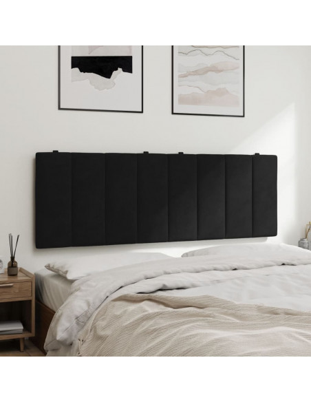 Cuscino Testiera Nero 120 cm in Velluto