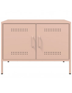 Mobili TV 2pz Rosa 68x39x50,5 cm in Acciaio 2