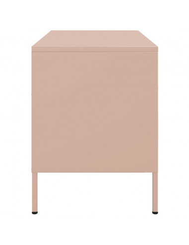 Mobili TV 2pz Rosa 68x39x50,5 cm in Acciaio