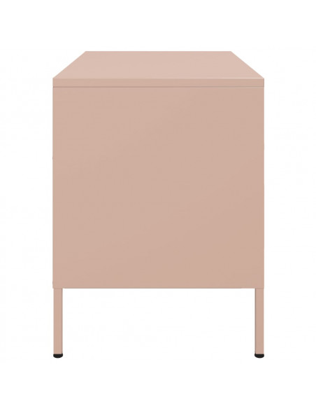 Mobili TV 2pz Rosa 68x39x50,5 cm in Acciaio