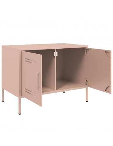 Mobili TV 2pz Rosa 68x39x50,5 cm in Acciaio