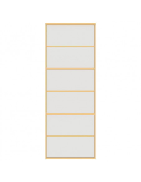 Porta Scorrevole Dorata 76x205 Vetro Smerigliato ESG Alluminio