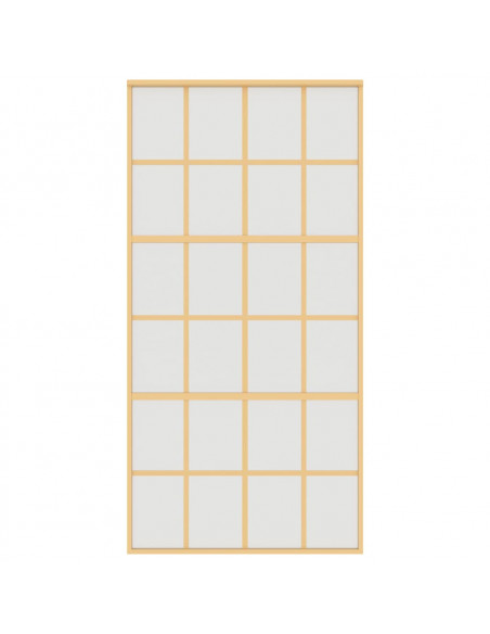 Porta Scorrevole Oro 102,5x205 Vetro Smerigliato ESG Alluminio