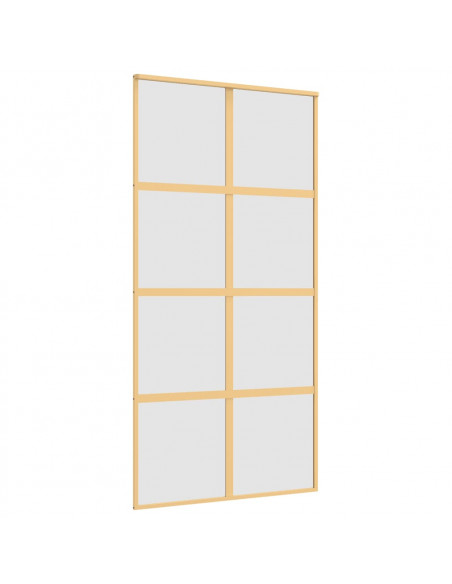 Porta Scorrevole Oro 102,5x205 Vetro Smerigliato ESG Alluminio