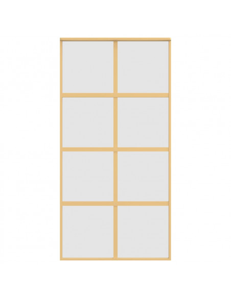 Porta Scorrevole Oro 102,5x205 Vetro Smerigliato ESG Alluminio