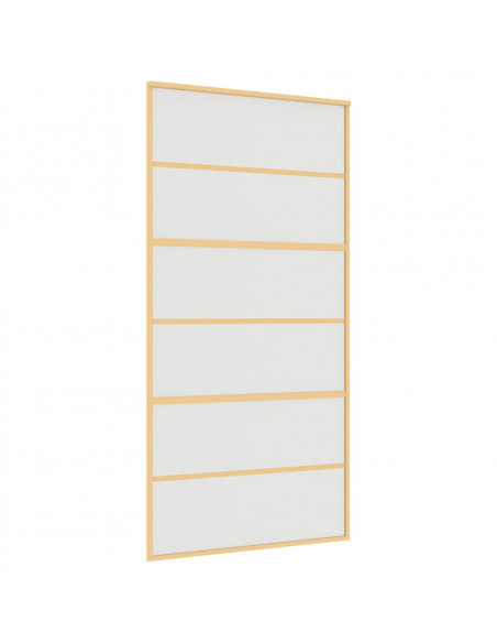 Porta Scorrevole Oro 102,5x205 Vetro Smerigliato ESG Alluminio