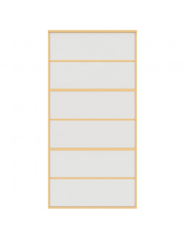 Porta Scorrevole Oro 102,5x205 Vetro Smerigliato ESG Alluminio