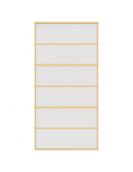 Porta Scorrevole Oro 102,5x205 Vetro Smerigliato ESG Alluminio