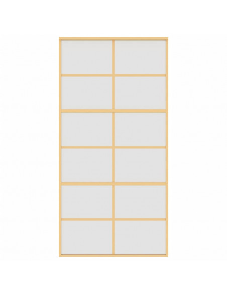 Porta Scorrevole Oro 102,5x205 Vetro Smerigliato ESG Alluminio