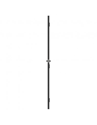Porta Interni Sottile Nera 93x201,5cm Vetro Temperato Alluminio