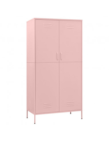 Armadio Rosa 90x50x180 cm in Acciaio