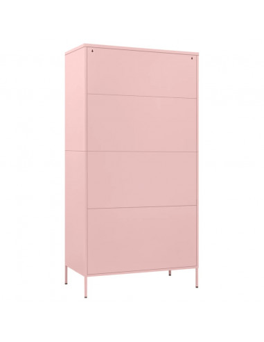 Armadio Rosa 90x50x180 cm in Acciaio
