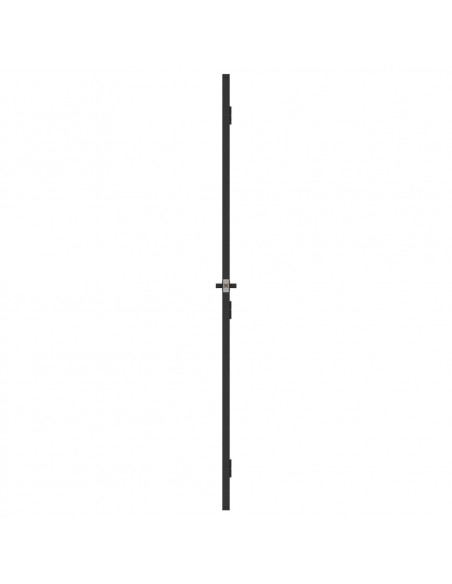 Porta Interni Sottile Nera 102,5x201,5Vetro Temperato Alluminio