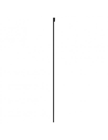 Porta Scorrevole Nera 102,5x205 cm Vetro Temperato e Alluminio