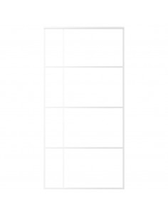 Porta Scorrevole in Vetro ESG e Alluminio 102,5x205 cm Bianca 2