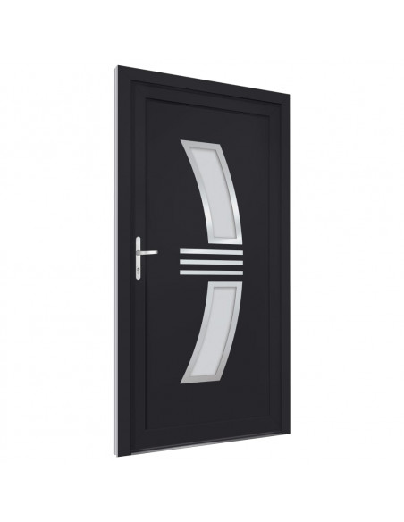 Porta Ingresso Antracite 88x200 cm in PVC