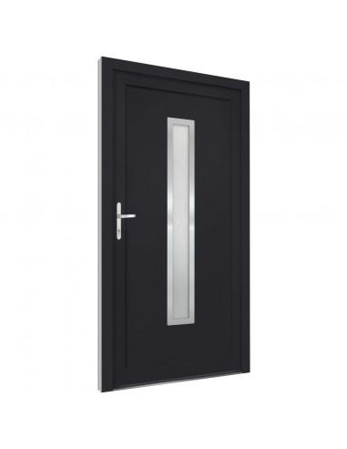 Porta Ingresso Antracite 88x200 cm in PVC