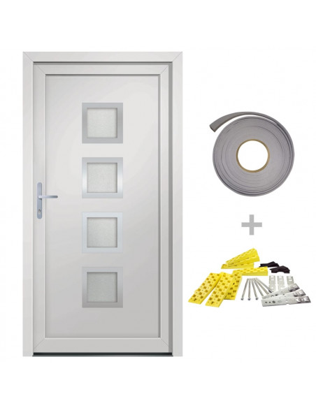 Porta Ingresso Bianca 108x200 cm in PVC
