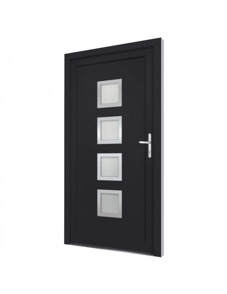 Porta Ingresso Antracite 88x200 cm in PVC