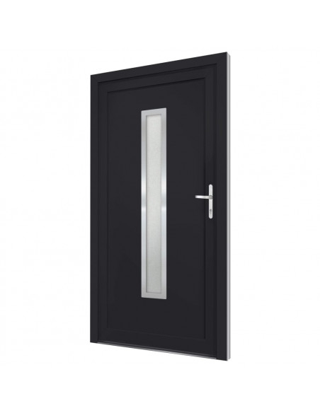 Porta Ingresso Antracite 98x208 cm in PVC