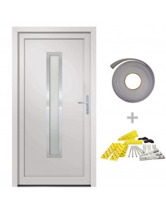 Porta Ingresso Bianca 98x208 cm in PVC 2