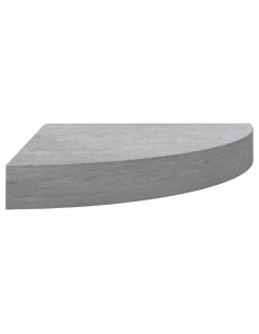 Mensola Angolare Grigio Cemento 25x25x3,8 cm in MDF 2