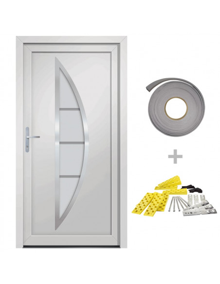 Porta Ingresso Bianca 88x200 cm in PVC
