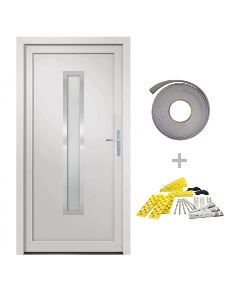 Porta Ingresso Bianca 108x208 cm in PVC