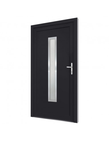 Porta Ingresso Antracite 98x200 cm in PVC