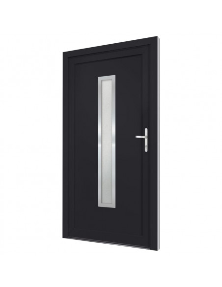 Porta Ingresso Antracite 98x200 cm in PVC