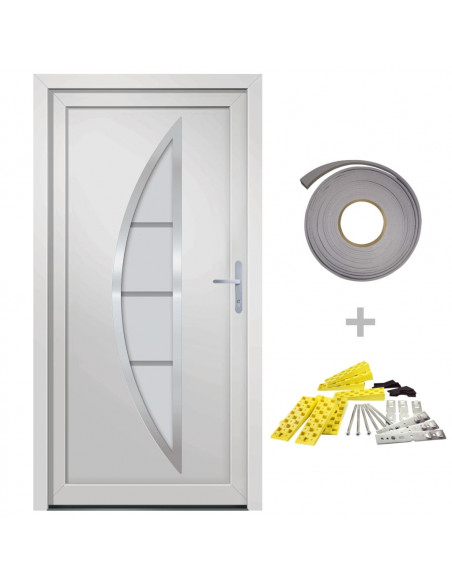 Porta Ingresso Bianca 98x190 cm in PVC