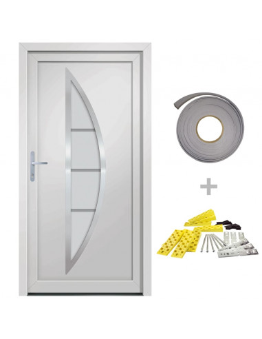 Porta Ingresso Bianca 108x208 cm in PVC