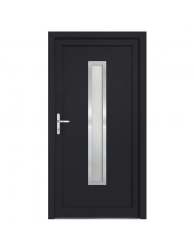 Porta Ingresso Antracite 98x190 cm in PVC