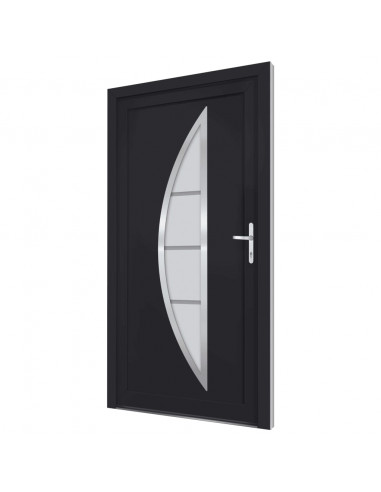 Porta Ingresso Antracite 88x200 cm in PVC