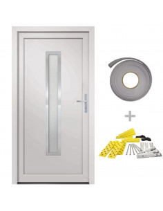 Porta Ingresso Bianca 98x200 cm in PVC 2