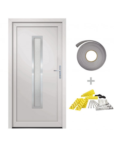 Porta Ingresso Bianca 98x200 cm in PVC