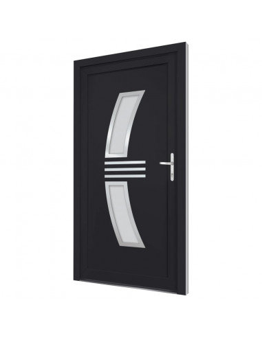 Porta Ingresso Antracite 108x208 cm in PVC