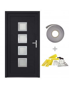 Porta Ingresso Antracite 98x208 cm in PVC 2