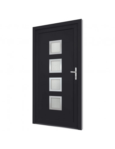 Porta Ingresso Antracite 98x208 cm in PVC