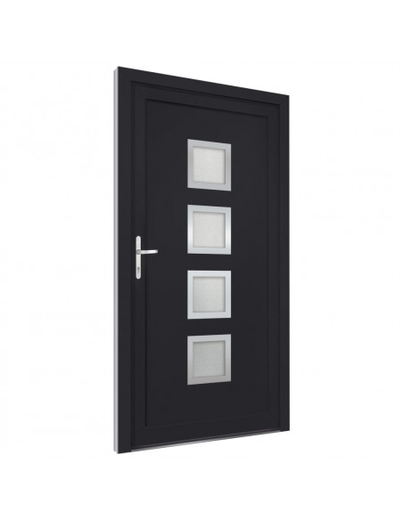 Porta Ingresso Antracite 108x200 cm in PVC